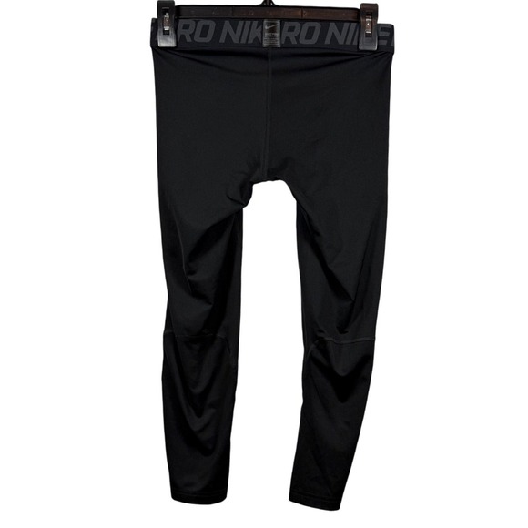 NIKE Pro Men's Dri-FIT 3/4-Length Fitness Tightss, Gray and Black, Size Medium - Picture 3 of 15